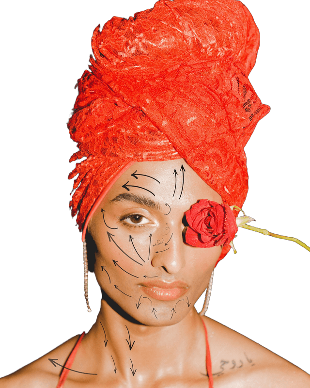 Facial mapping technique demonstrated by Rutviq